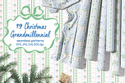 Grandmillennial Christmas patterns, a Pattern Graphic by Tani Kuzminka (Thumbnail 1 of 23)