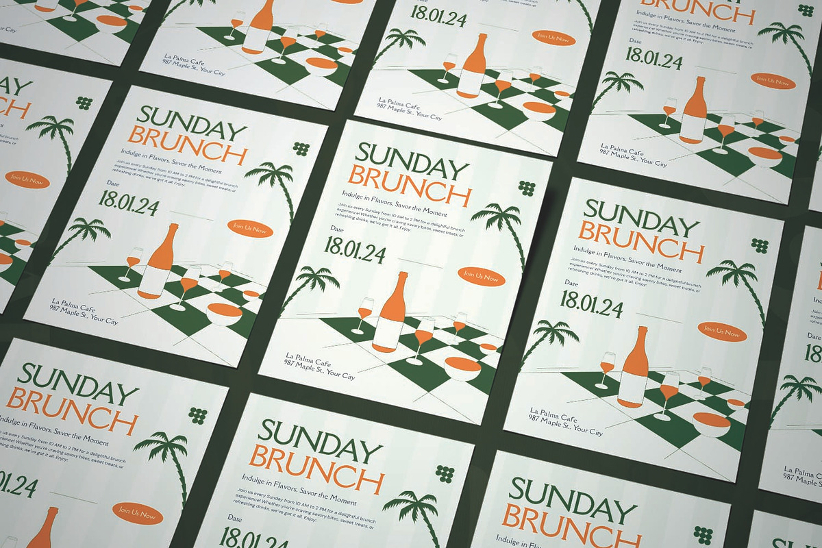 Sunday Brunch - Flyer, a Flyer Template by AQR Studio (Photo 2 of 2)