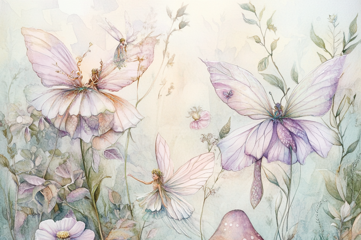 Whimsical Garden Fairies, a Background Graphic by Printable Treasure (Photo 7 of 7)