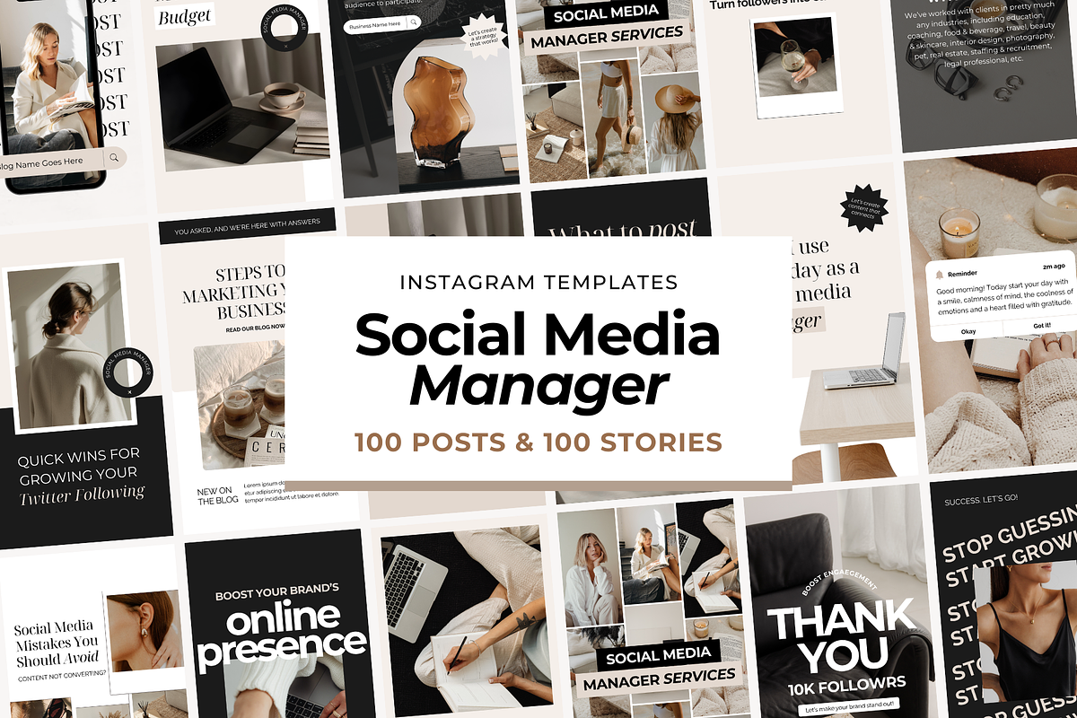 Social Media Instagram Templates, a Social Media Template by ShopRShop (Photo 1 of 10)