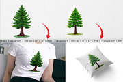 Tall Pine Clipart, a Graphic by Artnoy (Thumbnail 3 of 5)