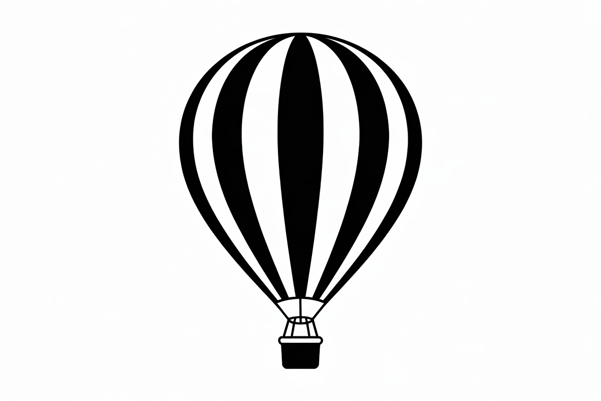 Hot Air Balloon Silhouette Bundle, an Illustration by hafijul (Photo 5 of 5)