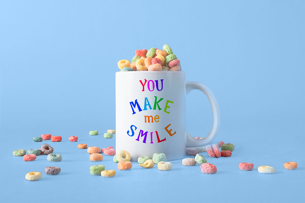 Rainbow Chalk Cyrillic kid's font preview 3