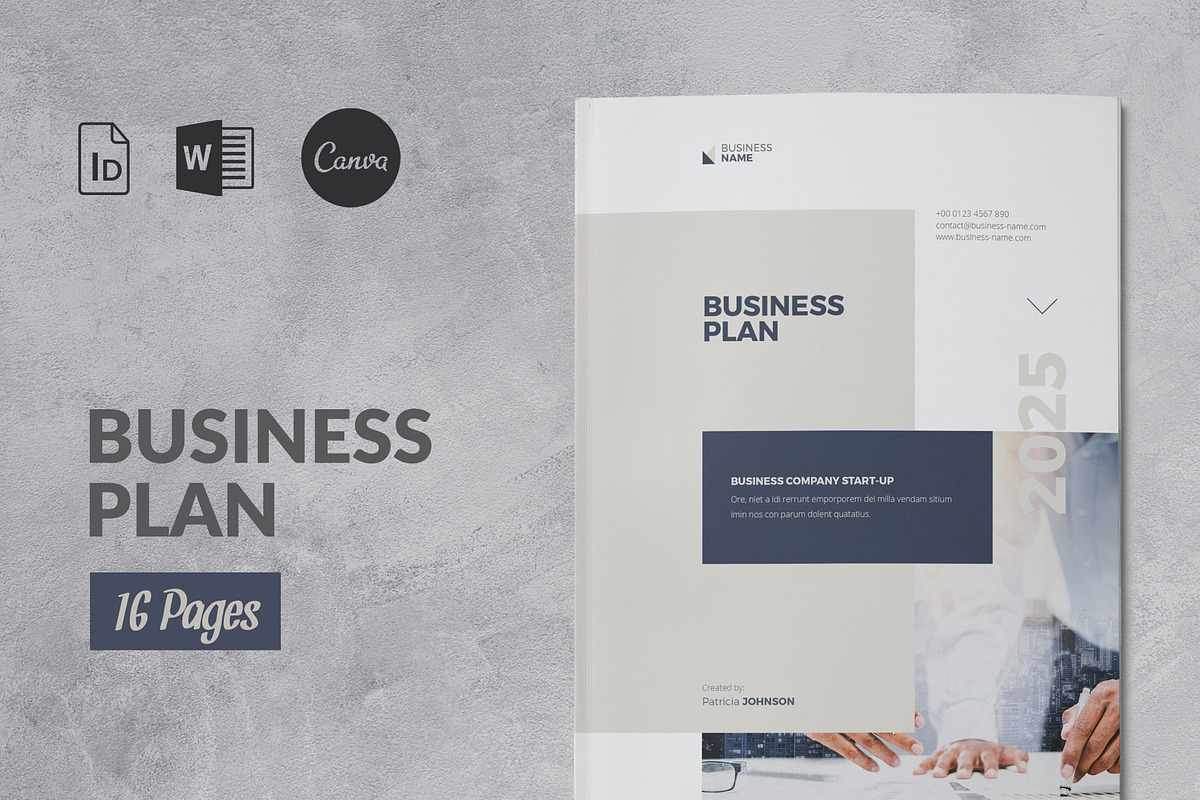 Canva Business Plan, a Brochure Template by Sabin (Photo 1 of 6)