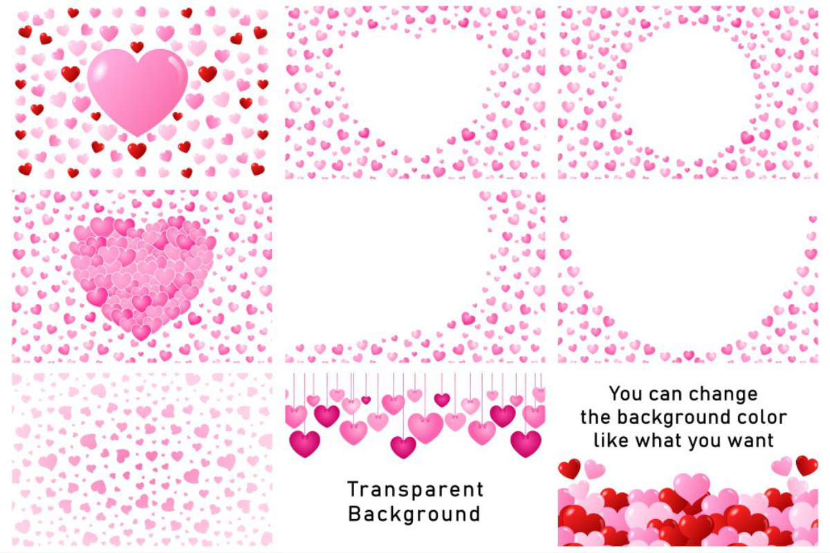 Valentine Pattern Background Bundle, a Background Photo by D2PUTRI (Photo 12 of 13)