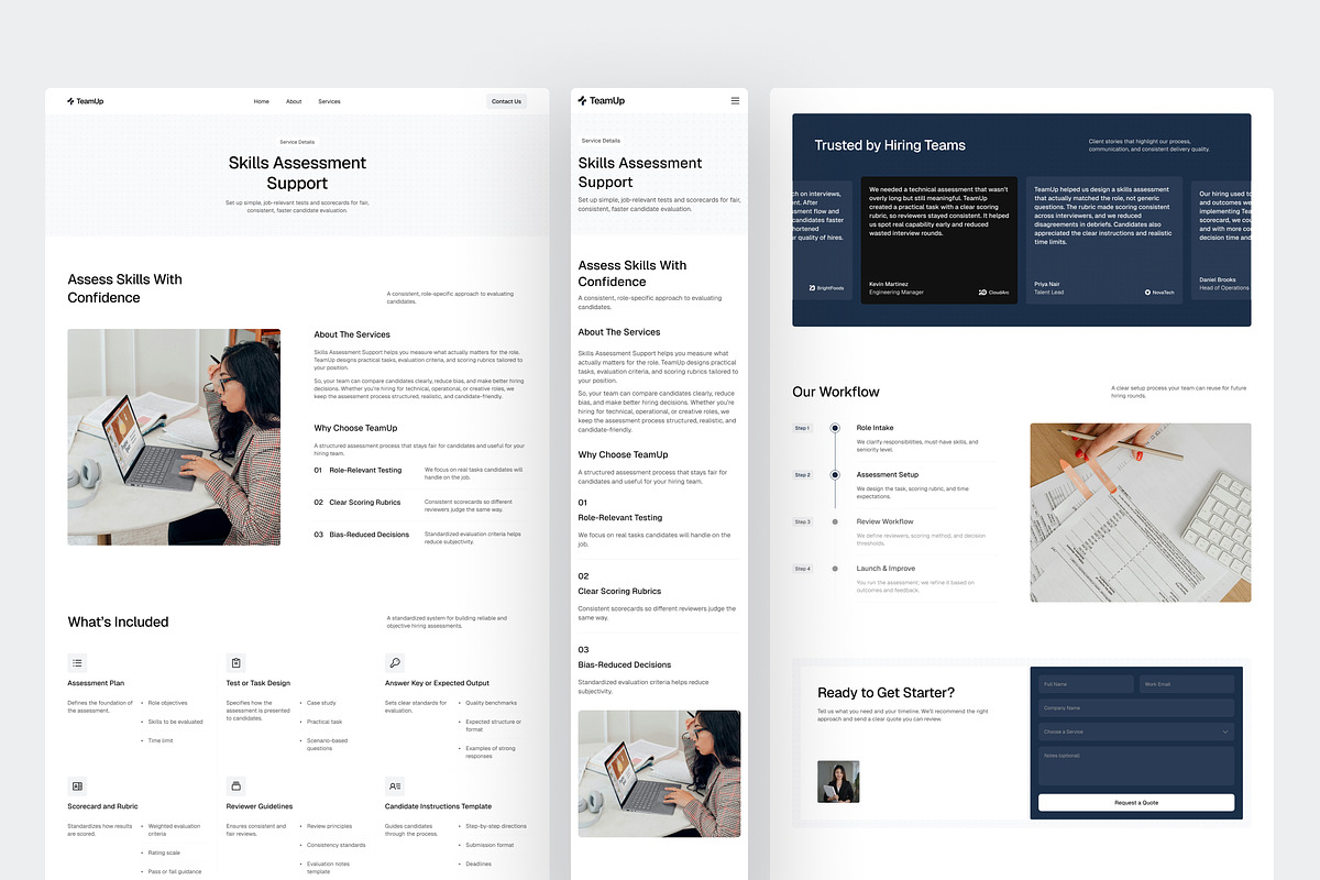 HR & Recruitment Agency Website UI, an UI Kit Template by peterdraw (Photo 5 of 7)