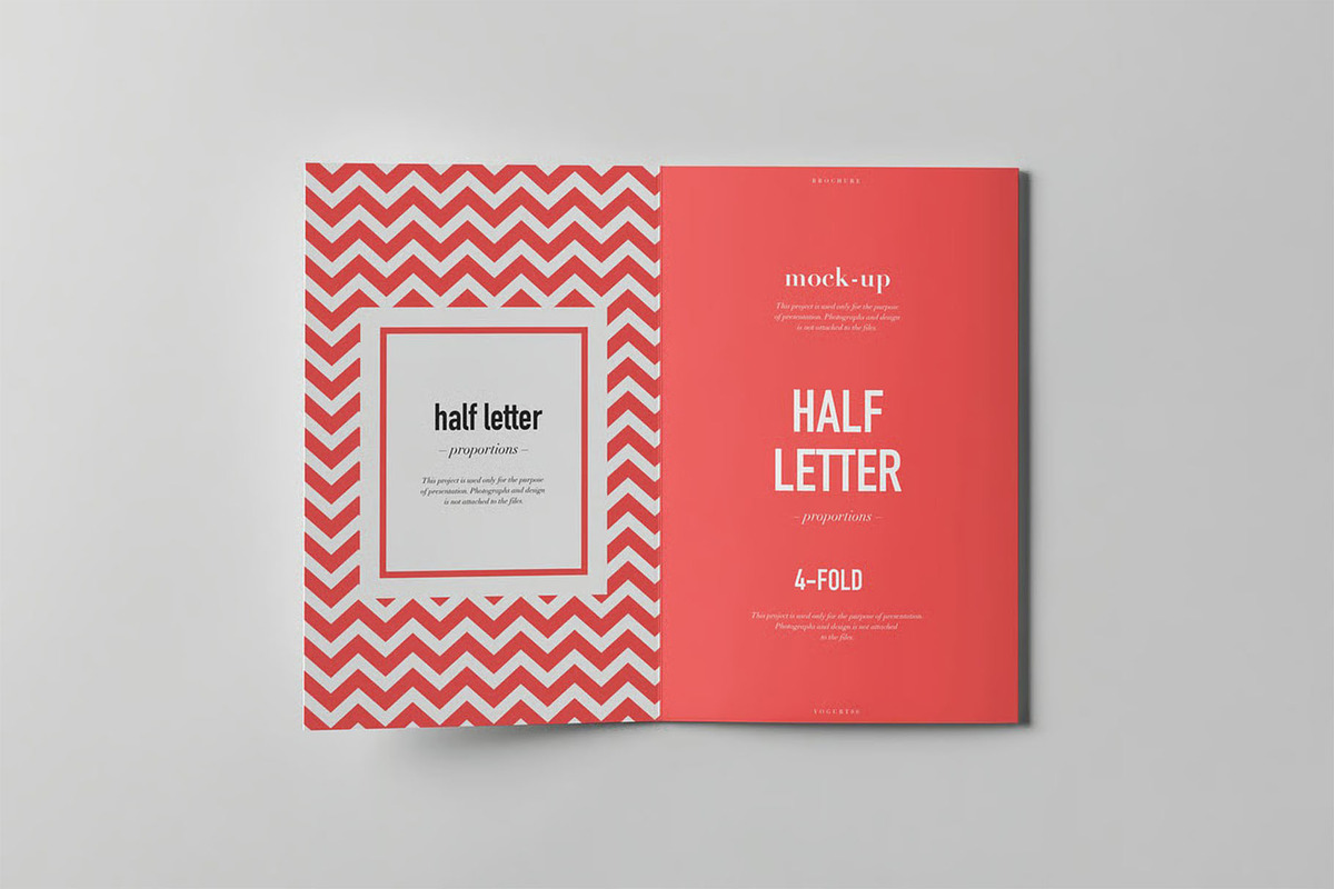 4-Fold Half Letter Brochure Mockup, an Advertising Mockup by zippypixelstudio (Photo 10 of 13)