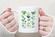 Watercolor Green Planner Clipart, an Illustration by Sublimation Artist (Thumbnail 5 of 6)