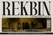 Rekbin - Modern Serif Typeface