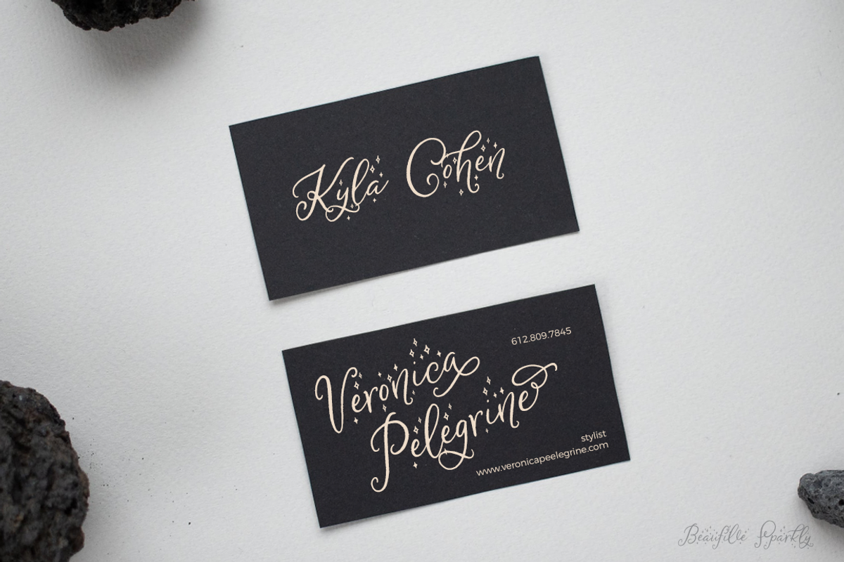 Beaufille Sparkly, a Script Font by KLUGE+CO (Photo 9 of 10)