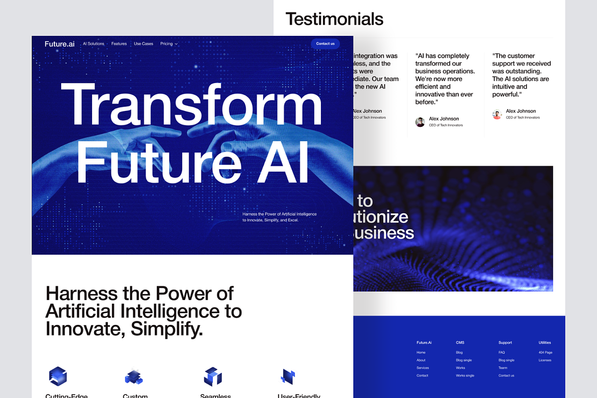 Future.Ai- Landing page design, a Landing Page Template by Ahmed Rubel (Photo 5 of 5)