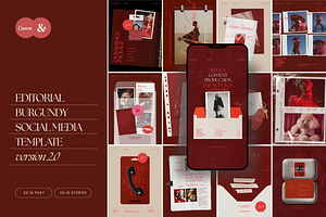 Red Editorial Instagram Template