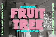 FRUIT TREE Fun Chunky Display Font, a Sans Serif Font by Blush Font Co. (Thumbnail 1 of 6)