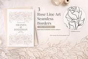 Elegant Rose Line Art Elements, a Decorative Illustration by Papatongartist (Thumbnail 7 of 11)