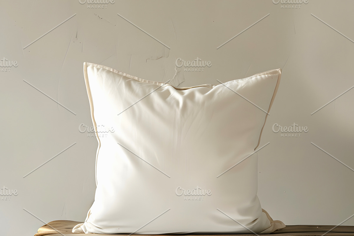 Cushion Mock-up / Wooden Table  Psd, a Product Mockup by Nora Gad (Photo 9 of 11)