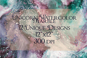 Unicorn Watercolor Marble Textures, a Texture Graphic by Luna Y Mar (Thumbnail 1 of 9)