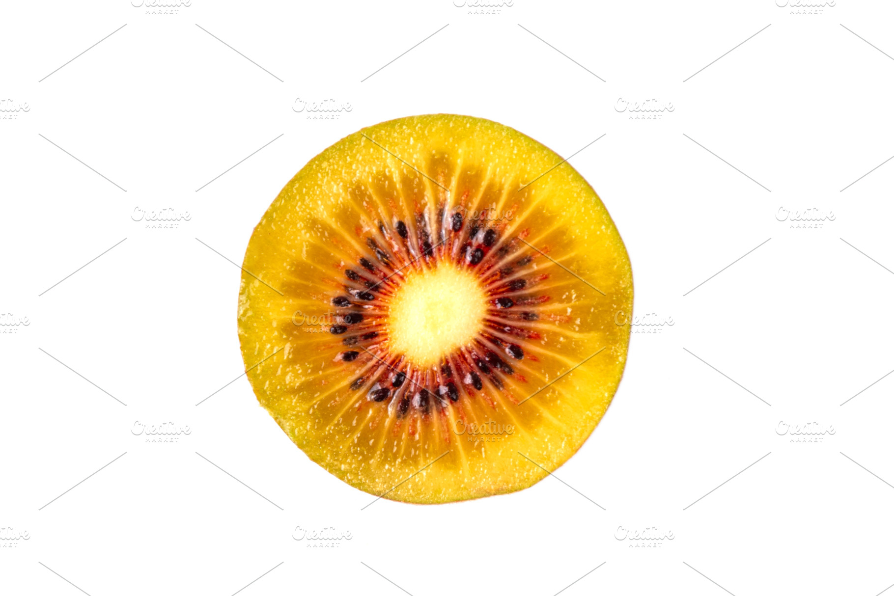 Red kiwi, Sweet bright red colored kiwi fruits, whole and sliced, a Food & Drink Photo by Rimma