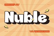 Nuble Retro - Branding Logo Font, a Sans Serif Font by Nirmana Visual (Thumbnail 1 of 9)