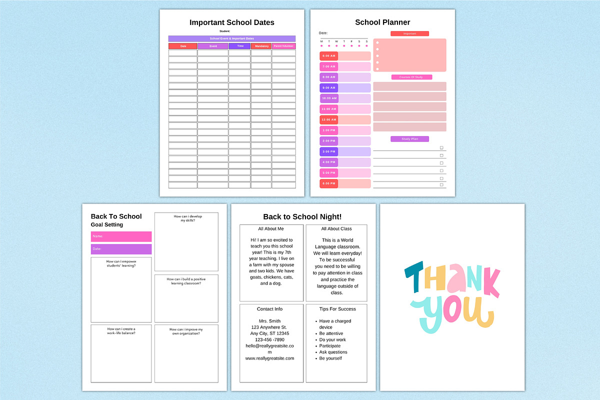 2026 Back To School Planner Canva, a Stationery Template by Shumaya (Photo 7 of 7)