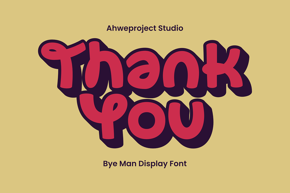 Bye Man, a Sans Serif Font by ahweproject (Photo 10 of 10)