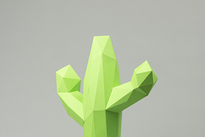 Mighty Cactus 3d Papercraft Template