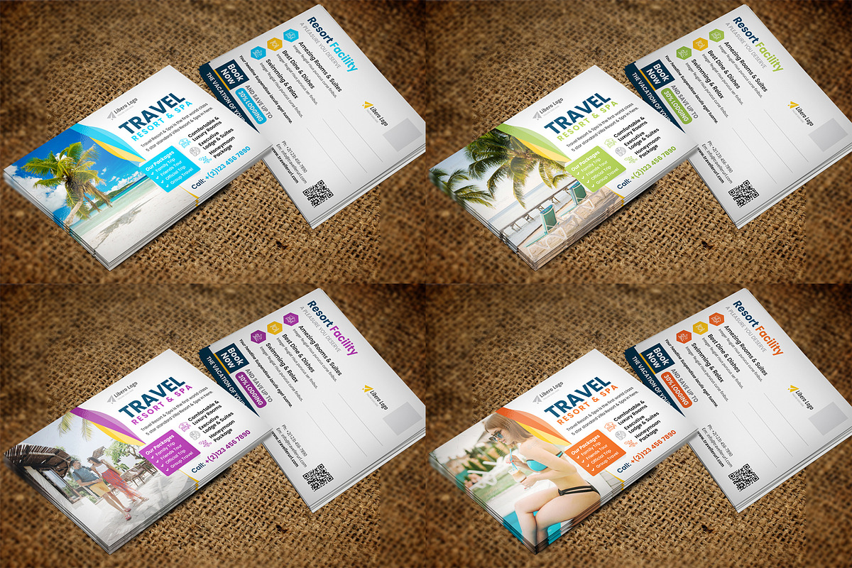 Postcard Design Bundle, a Card Template by Miyaji75 (Photo 11 of 20)