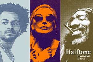 Vintage Halftone Portrait Effect