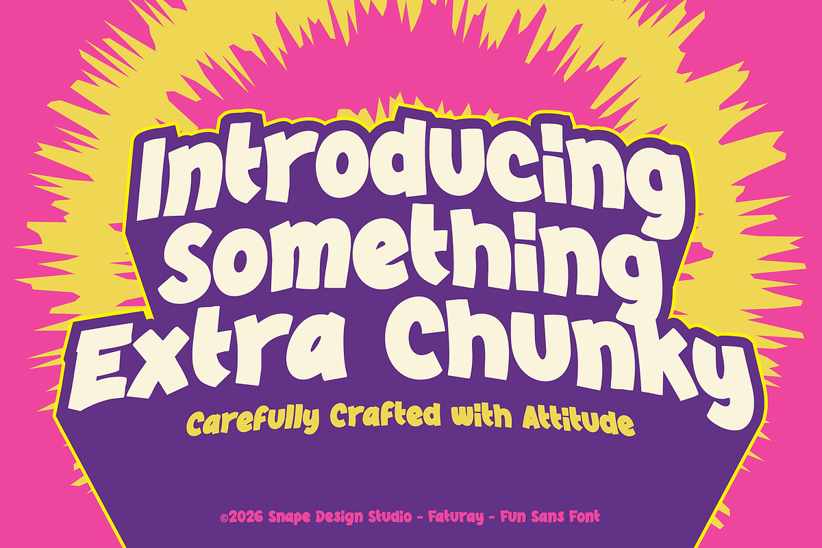 Faturay - Fun Sans Font, a Sans Serif Font by Snape Design Studio (Photo 6 of 12)