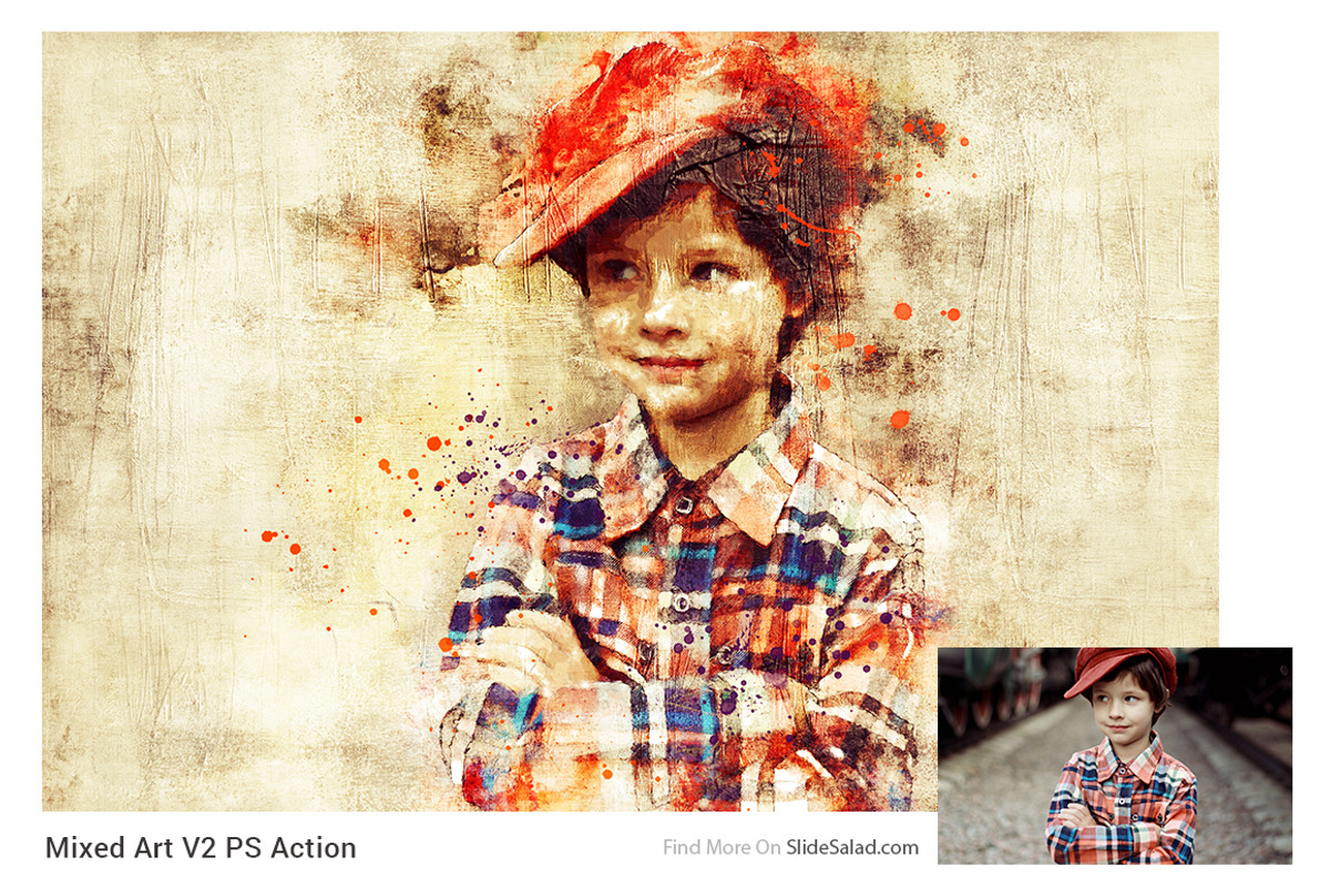 Mixed Art 2 Photoshop Action, an Action Add-On by SlideSalad (Photo 2 of 16)