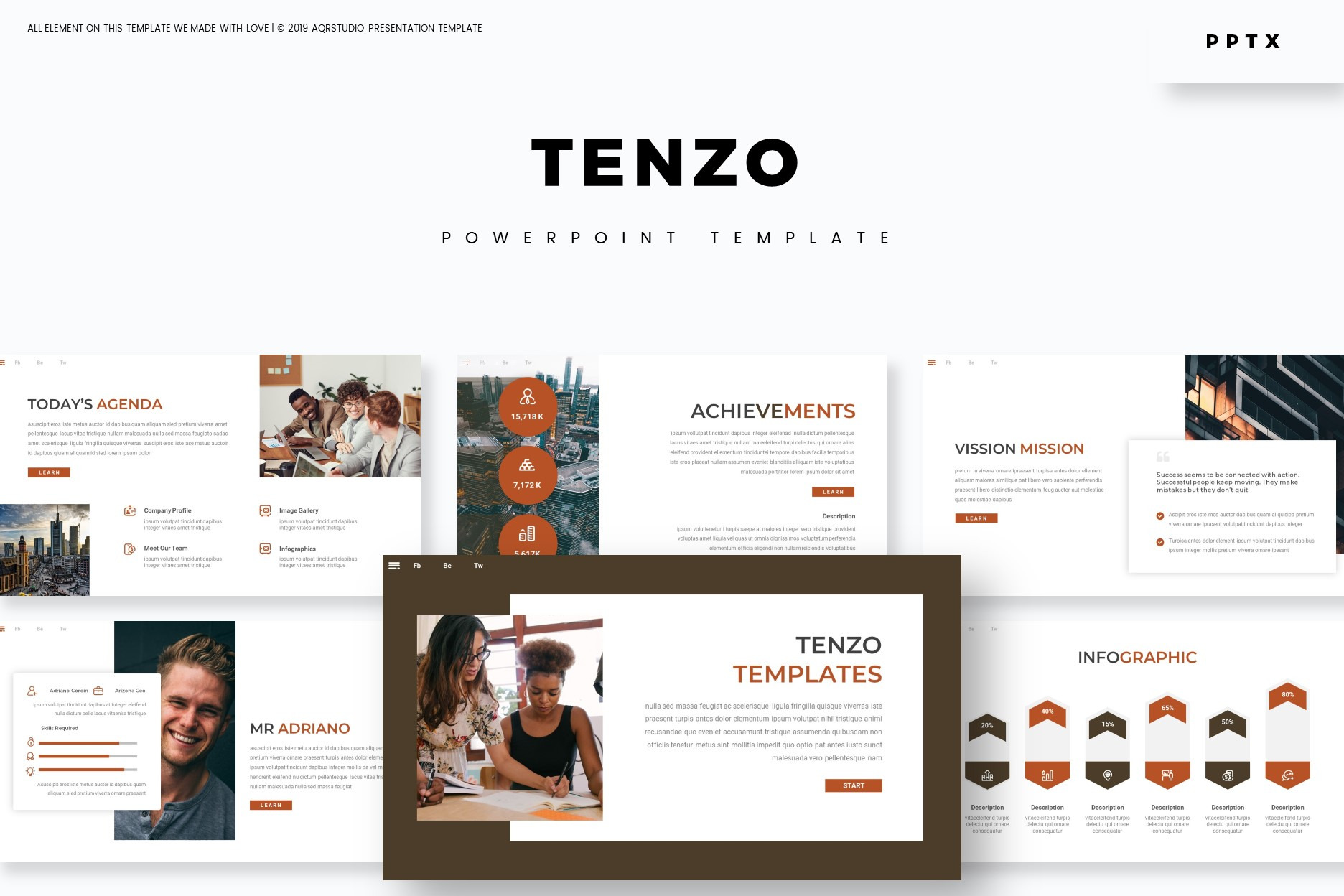 Tenzo - Powerpoint Template, a Presentation Template by AQR Studio