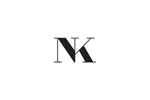 NK, Kn Letters Monogram Logo Design