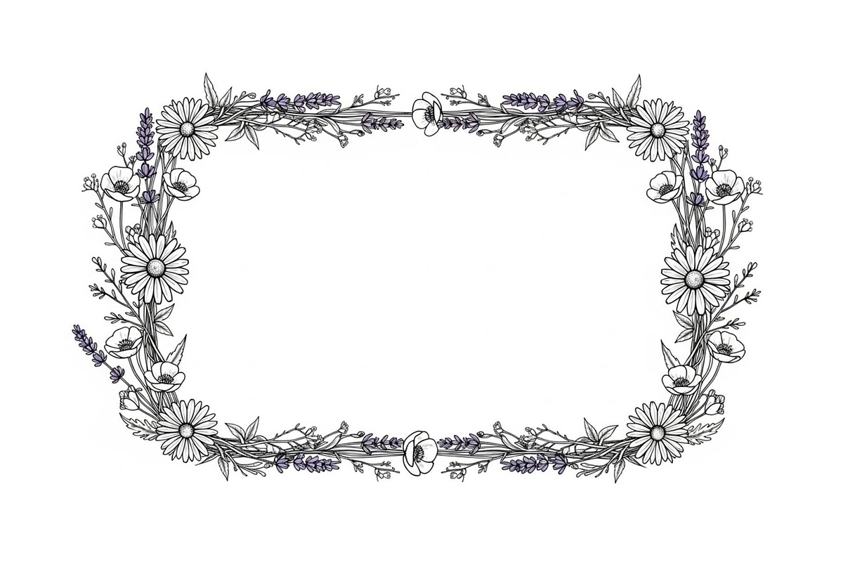 Rustic Floral Frame SVG Bundle, an Illustration by jahid234 (Photo 2 of 31)