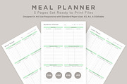 Meal Planning Pages Set V-17, a Stationery Template by shahsoft (Thumbnail 1 of 3)