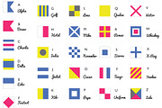Ahoy! Nautical Flags Vector Set, a Person Illustration by dear uncle (Thumbnail 2 of 4)