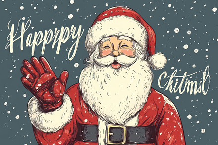 Santa Claus waving cheerfully to spr, a Photo by Iftikhar Alam
