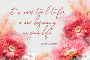 Red Watercolor Flower Set, an Illustration by PaperAndCrayons (Thumbnail 3 of 5)