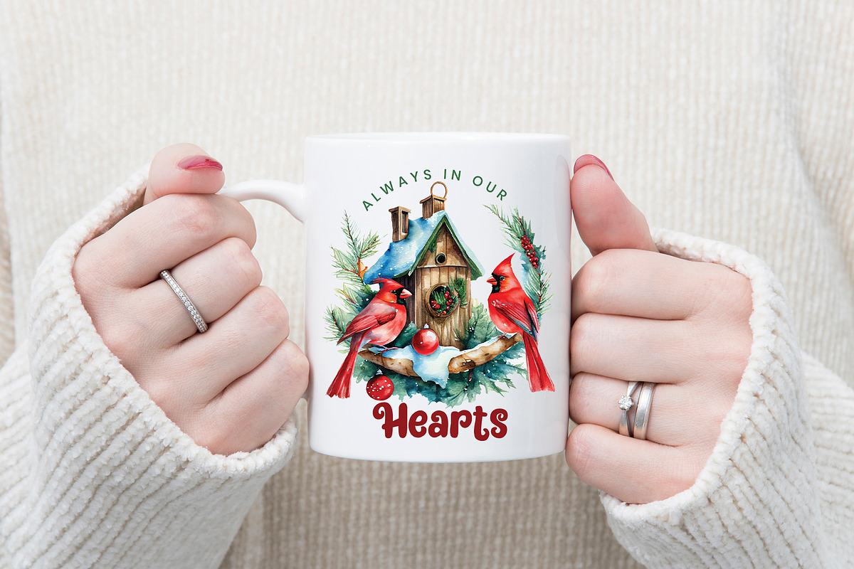 Cardinal Christmas PNG Bundle, a Graphic by CraftlabSVG (Photo 5 of 15)