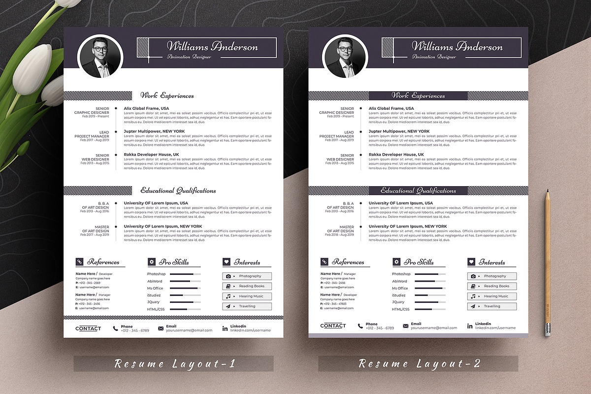 Resume Cv Template Word Apple Pages, a Resume Template by Tbunny (Photo 2 of 6)