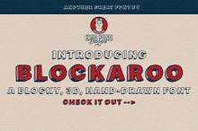 Blockaroo - A Blocky, 3D, Font