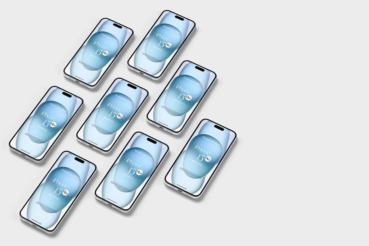 iPhone 15 Plus Mockup, an iPhone Mockup by Graphicbars (Photo 17 of 17)