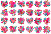 Flowers With Heart Clipart Bundle, an Illustration by Daily.Designs (Thumbnail 5 of 5)