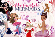 My Favorite Mermaids, an Animal Illustration by Fantom Fifi Art (Thumbnail 1 of 4)