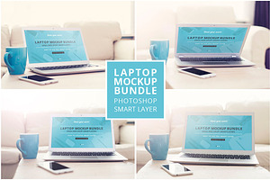 Laptop mockup bundle
