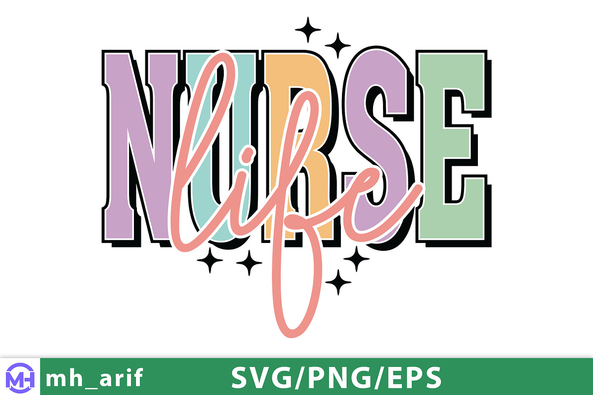 Nurse Life Medical SVG PNG Design, a Graphic by mh_arif (Photo 3 of 3)