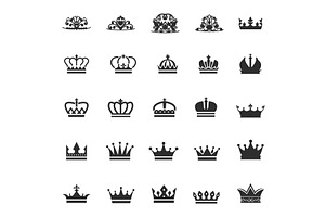 Princes Crowns. King Queen Princess