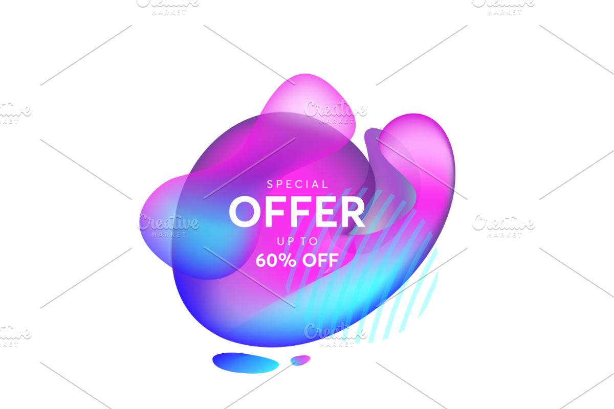 Set of Abstract liquid Fluid shape, a Poster Template by Lucky Creative (Photo 10 of 10)