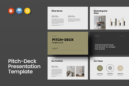 Pitch Deck Presentation Template, a Presentation Template by evgenystudio