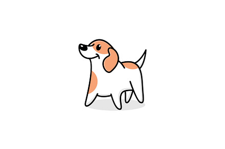 Simple cute dog illustration
