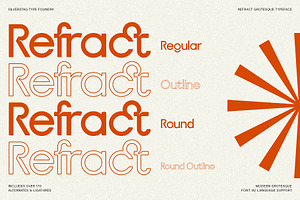 Refract - Edgy Grotesque Font Family