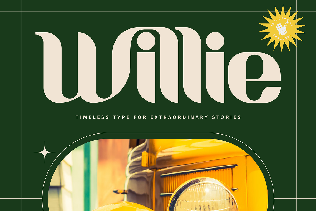 Willie Vintage Display Font, a Font by Helotype (Photo 1 of 9)